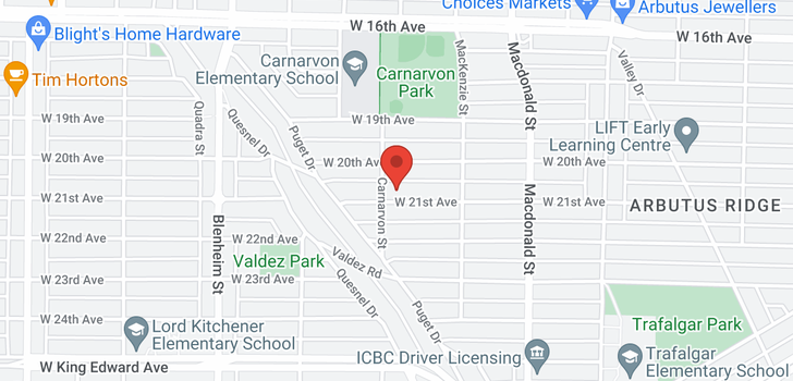 map of 2983 W 21ST AVENUE